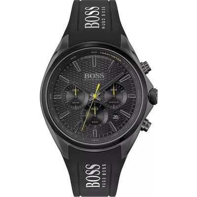 BOSS Distinct Chronograph 1513859 Men's Watch – 46mm Black Dial Silicone - Thumbnail 2