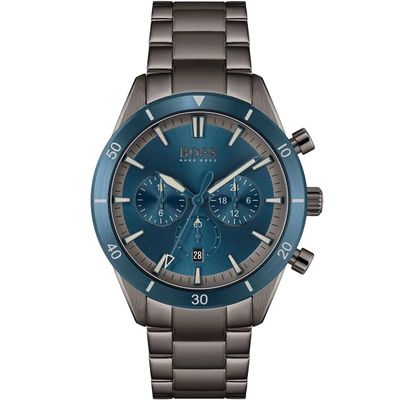 BOSS Santiago 1513863 Men's Watch – 44mm Blue Dial Stainless Steel