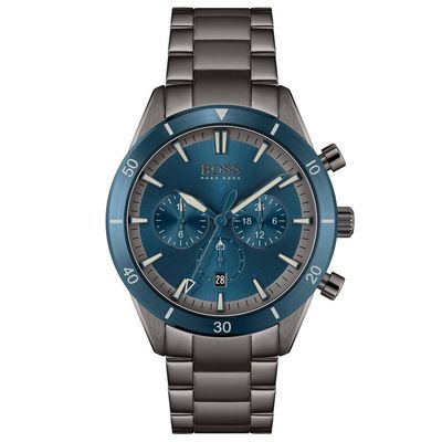 BOSS Santiago 1513863 Men's Watch – 44mm Blue Dial Stainless Steel - Thumbnail 2