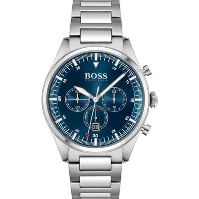 Hugo Boss Pioneer 1513867 Men's Watch – 44mm Blue Dial Stainless Steel - Thumbnail 2