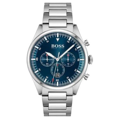 Hugo Boss Pioneer 1513867 Men's Watch – 44mm Blue Dial Stainless Steel - Thumbnail 3