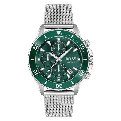 Hugo Boss Admiral 1513905 Men's Watch – 46.0mm Green Dial Stainless Steel
