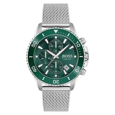 Hugo Boss Admiral 1513905 Men's Watch – 46.0mm Green Dial Stainless Steel - Thumbnail 3
