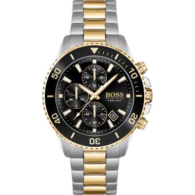 BOSS Admiral 1513908 Men's Watch – 46mm Black Dial Stainless Steel - Thumbnail 2