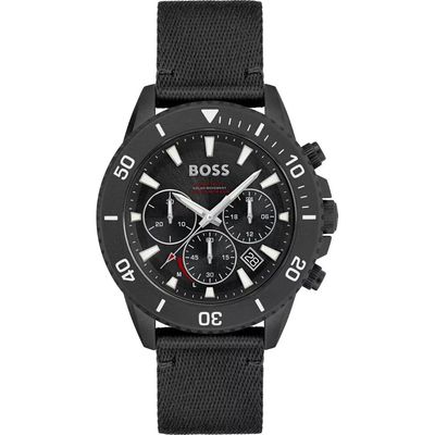 Hugo Boss Admiral 1513918 Men's Watch – 46mm Black Dial Nylon - Thumbnail 2