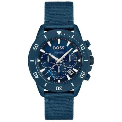 Hugo Boss Admiral 1513919 Men's Watch – 45mm Blue Dial Nylon