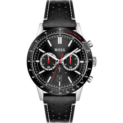 Hugo Boss Allure 1513920 Men's Watch – 44mm Black Dial Leather - Thumbnail 2
