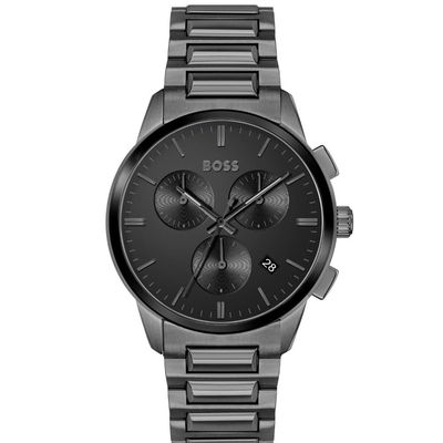 Hugo Boss Dapper 1513929 Men's Watch – 43mm Black Dial Stainless Steel - Thumbnail 2