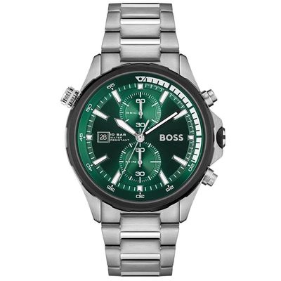 Hugo Boss Globetrotter 1513930 Men's Watch – 46mm Green Dial Stainless Steel - Thumbnail 2