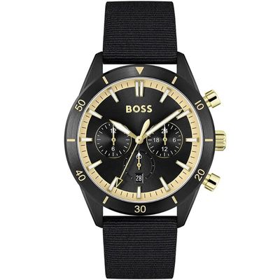Hugo Boss Santiago 1513935 Men's Watch – 44mm Black Dial Leather - Thumbnail 2