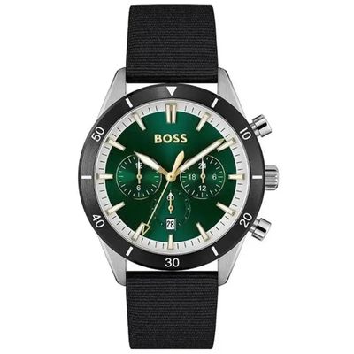 Hugo Boss Santiago 1513936 Men's Watch – 44mm Green Dial Nylon