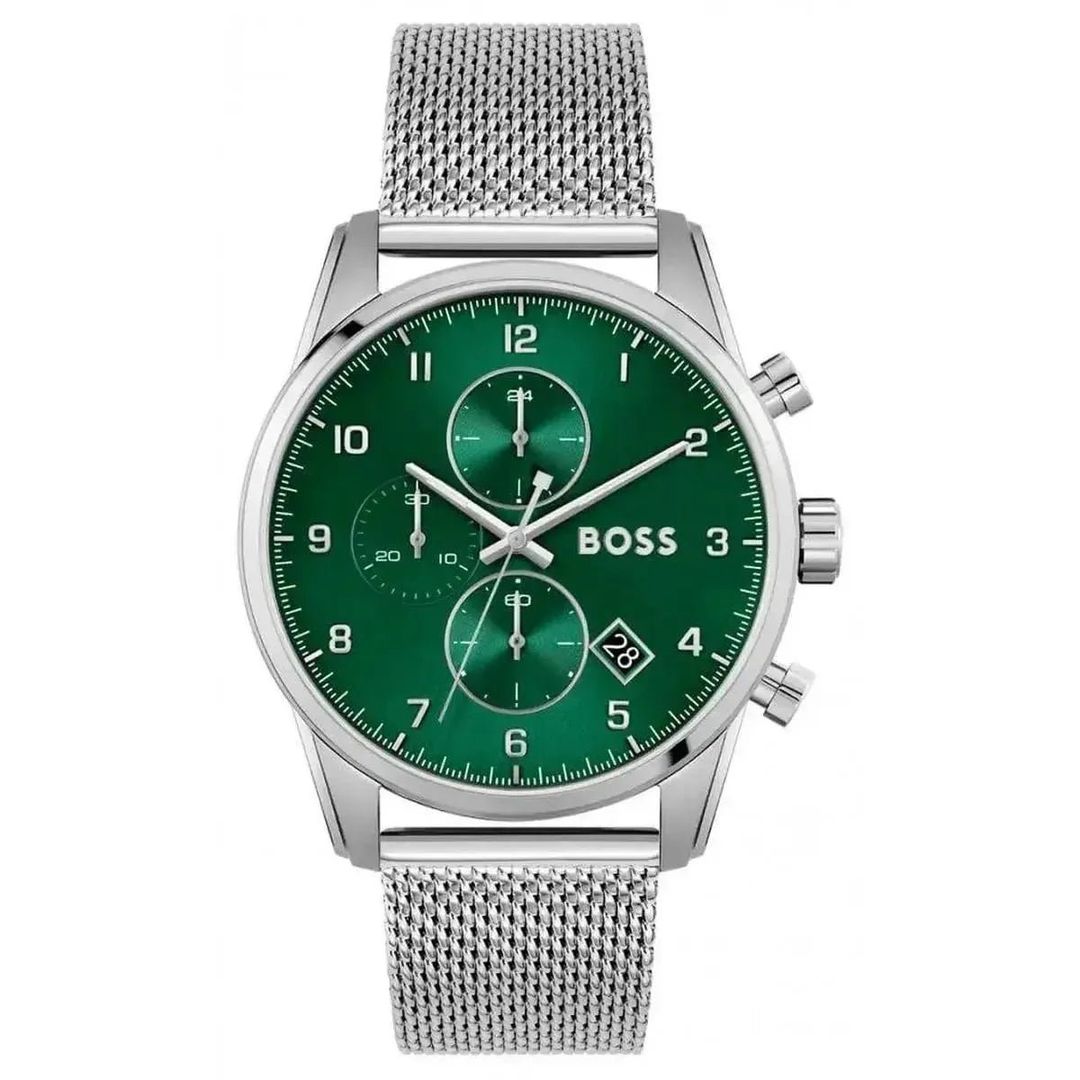 Hugo Boss Skymaster 1513938 Men's Watch – 44mm Green Dial Stainless Steel - Image 1