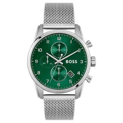 Hugo Boss Skymaster 1513938 Men's Watch – 44mm Green Dial Stainless Steel - Thumbnail 3