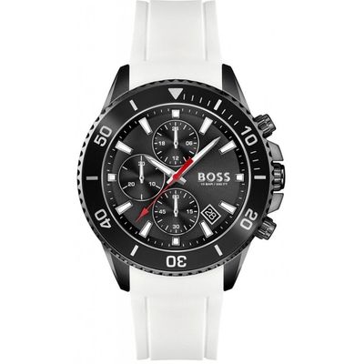 Hugo Boss Admiral 1513966 Men's Watch – 45mm Black Dial Silicone - Thumbnail 2