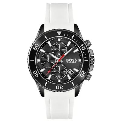 Hugo Boss Admiral 1513966 Men's Watch – 45mm Black Dial Silicone - Thumbnail 3