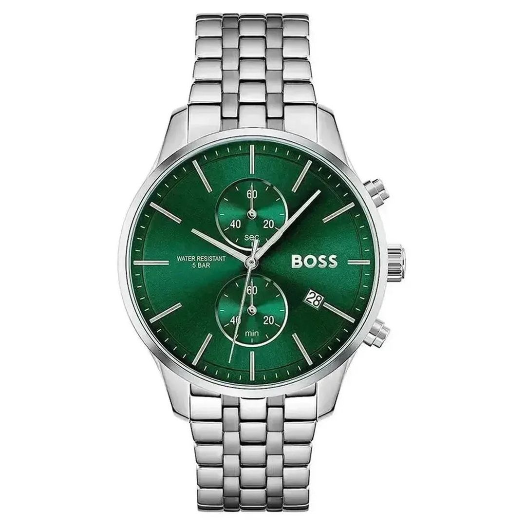 Hugo Boss Associate 1513975 Men's Watch – 42mm Green Dial Stainless Steel - Image 1