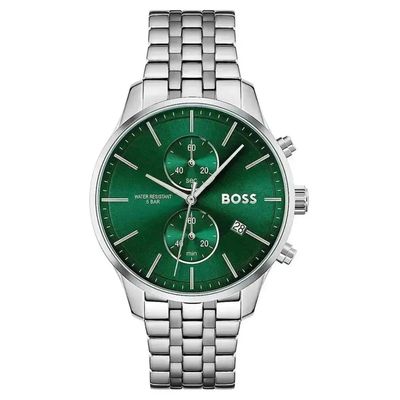Hugo Boss Associate 1513975 Men's Watch – 42mm Green Dial Stainless Steel