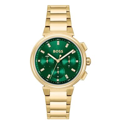 Boss One 38mm Yellow Gold Tone Ladies Watch