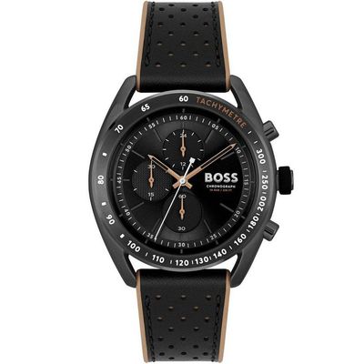 Hugo Boss Centre Court 1514022 Men's Watch – 44mm Black Dial Leather - Thumbnail 2