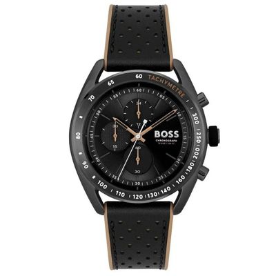 Hugo Boss Centre Court 1514022 Men's Watch – 44mm Black Dial Leather - Thumbnail 3