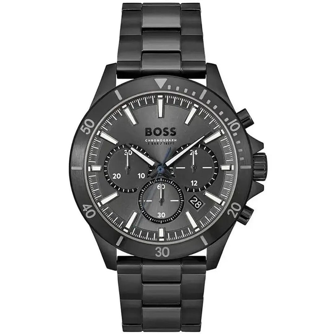 Hugo Boss Troper 1514058 Men's Watch – 45mm Black Dial Stainless Steel - Image 1