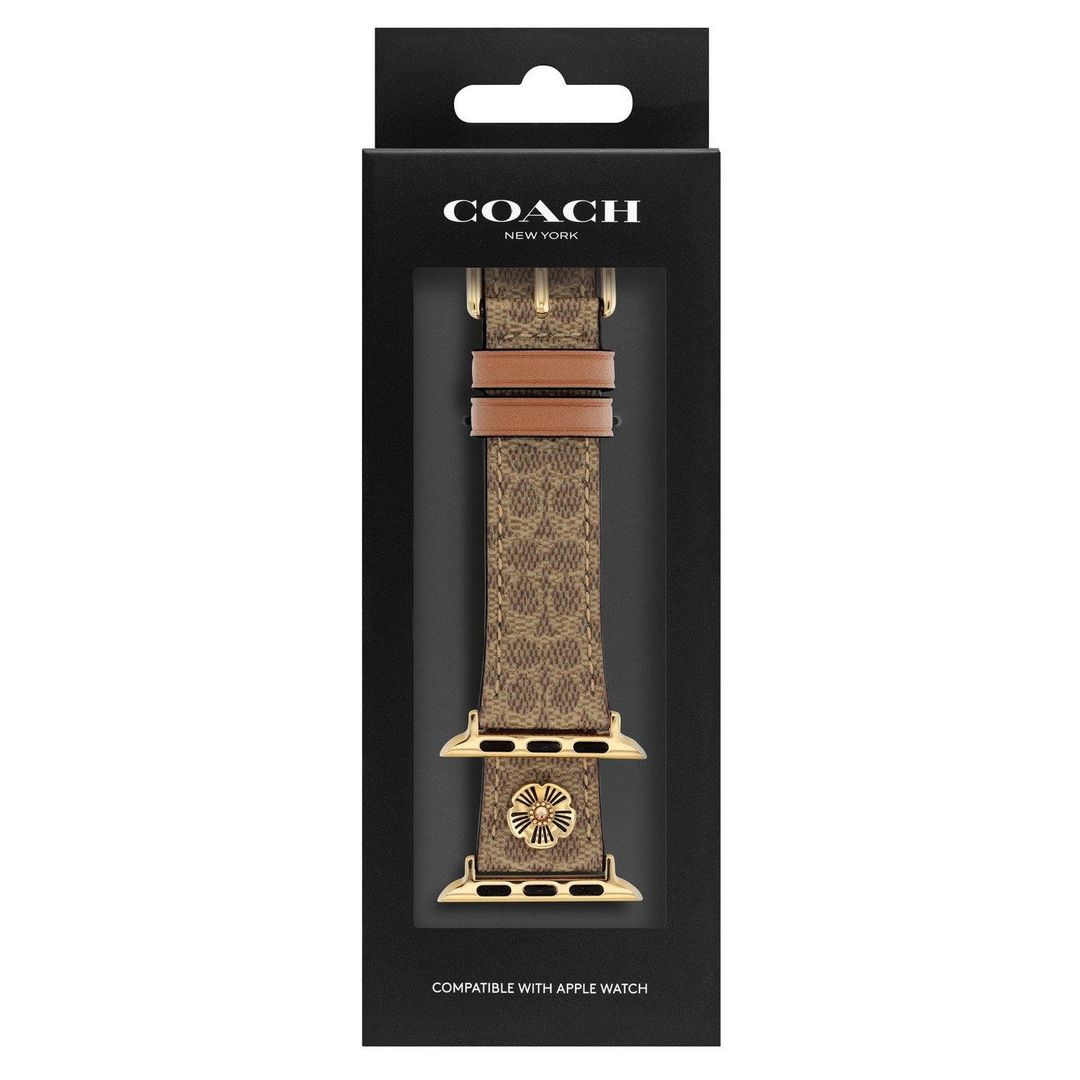 Coach Leather Apple Watch Strap - Image 1