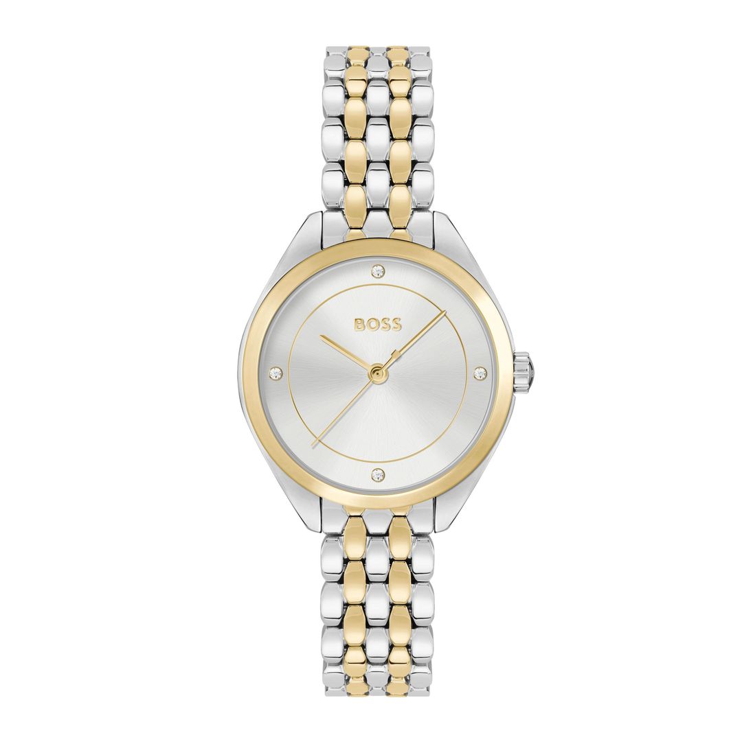 BOSS Mae Gold Tone Stainless Steel Crystal Quartz Ladies Watch - Image 1