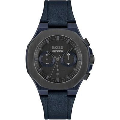 Hugo Boss Taper 1514086 Men's Watch – 45mm Black Dial Leather
