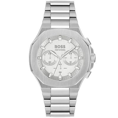 BOSS Taper 1514087 Men's Watch – 45mm Silver Dial Stainless Steel - Thumbnail 2