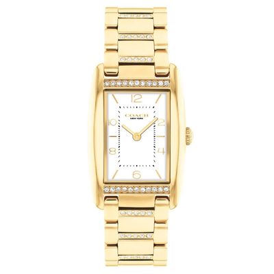 Coach Reese 35mm Yellow Gold Tone Crystal Ladies Watch