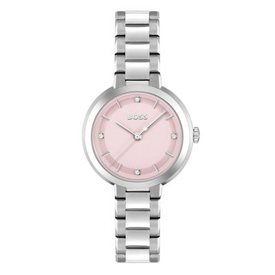 Boss Sena 34mm Stainless Steel Crystal Ladies Watch