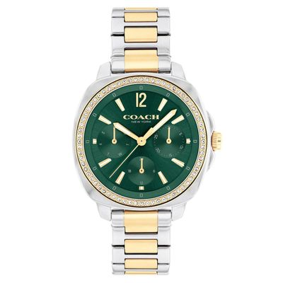Coach Kitt 34mm Stainless Steel and Yellow Gold Tone Crystal Ladies Watch