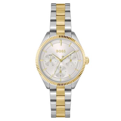 Boss Sage Sport 34mm Stainless Steel and Yellow Gold Tone Ladies Watch