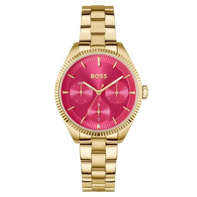 Boss Sage Sport 34mm Yellow Gold Tone Ladies Watch