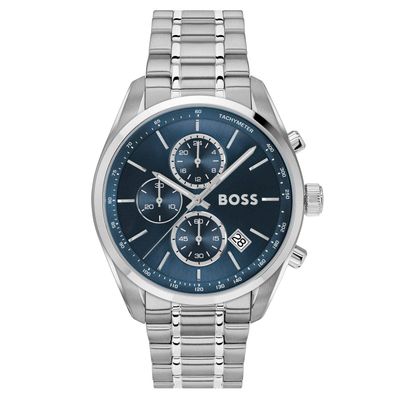 Boss Grand Prix 44.5mm Stainless Steel Chronograph Men's Watch