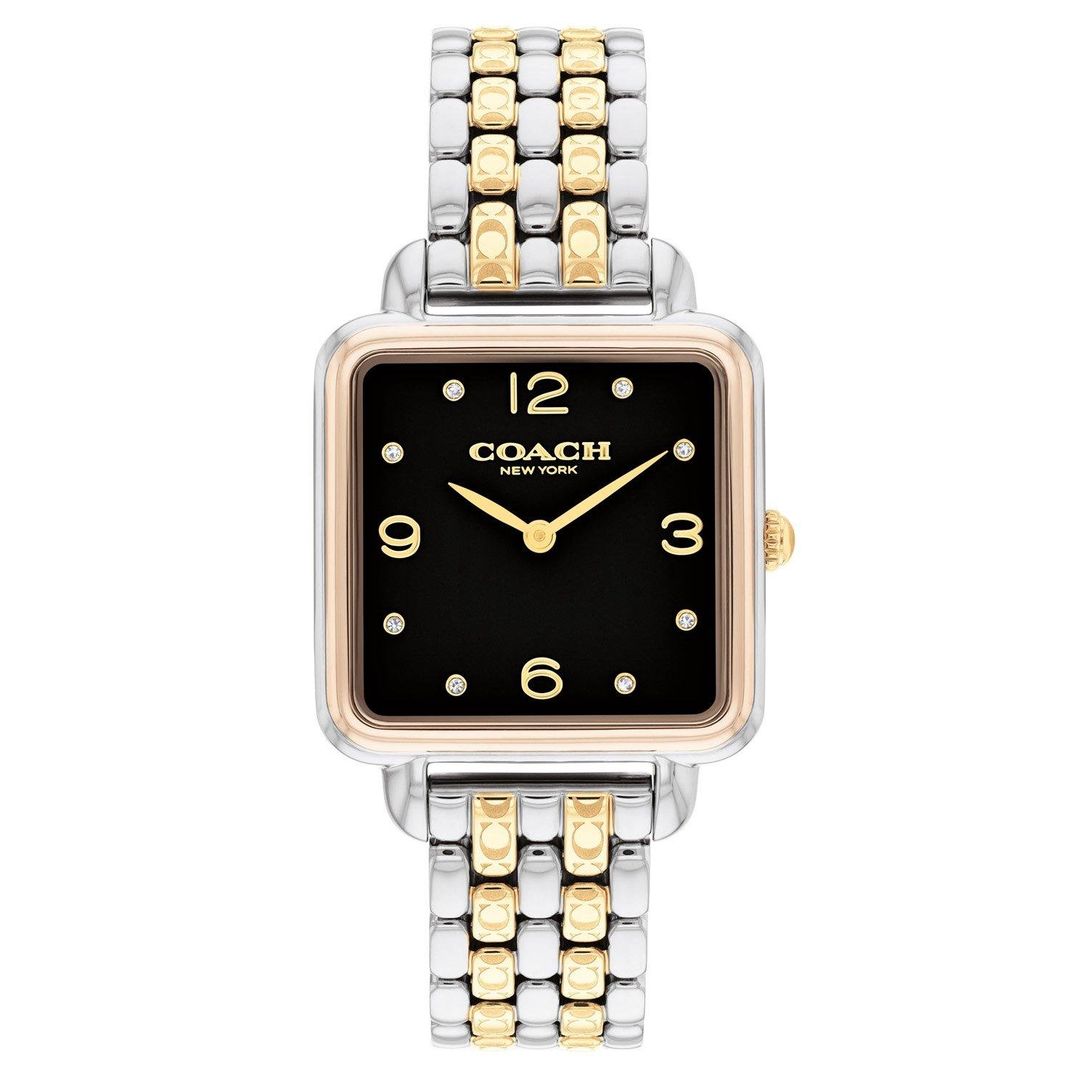 Coach Cass 28mm Stainless Steel and Yellow Gold Tone Crystal Quartz Ladies Watch - Image 1
