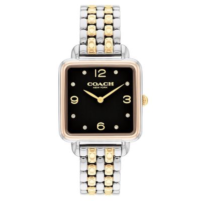 Coach Cass 28mm Stainless Steel and Yellow Gold Tone Crystal Quartz Ladies Watch