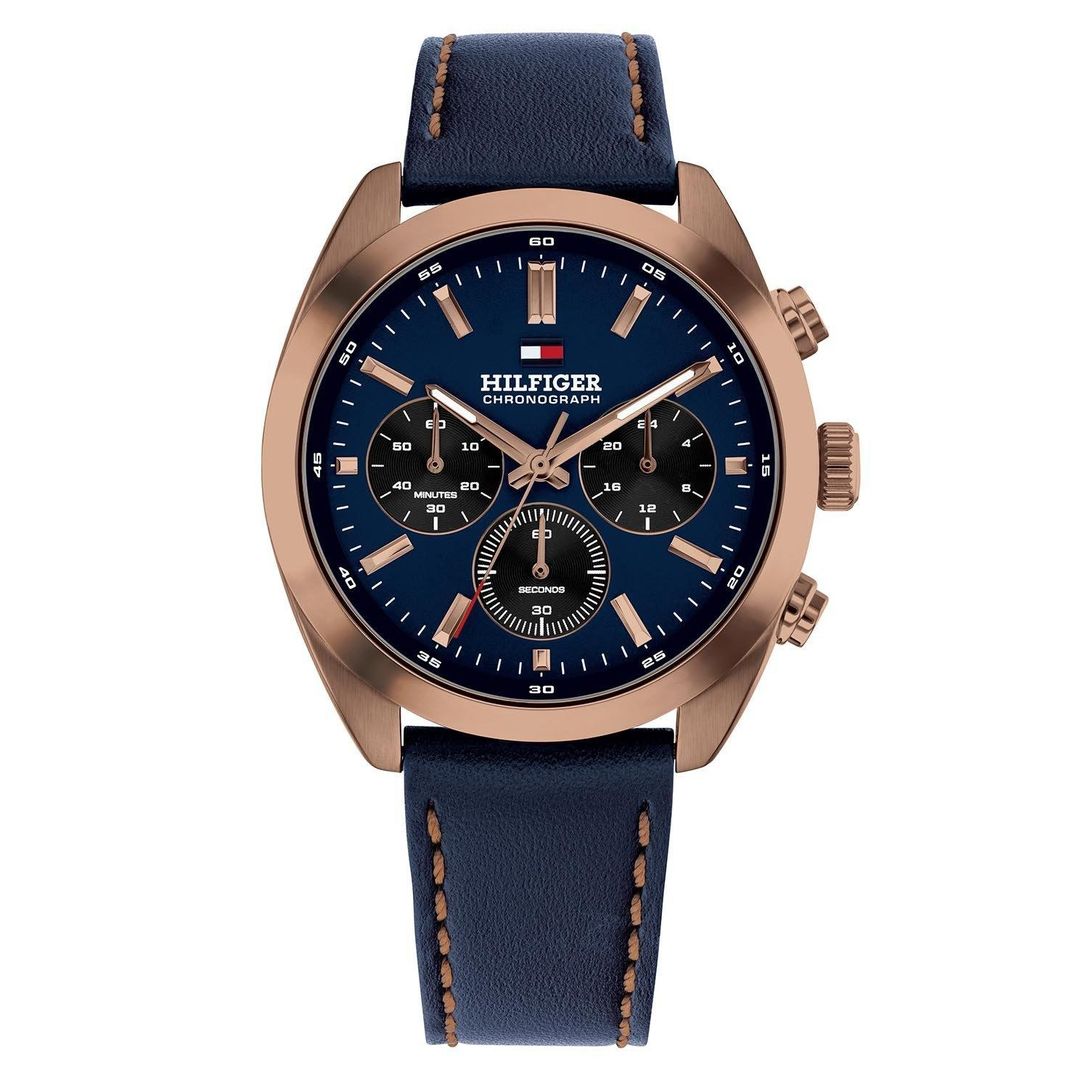 Tommy Hilfiger 40mm Stainless Steel and Rose Gold Plated Chronograph Men's Watch - Image 1