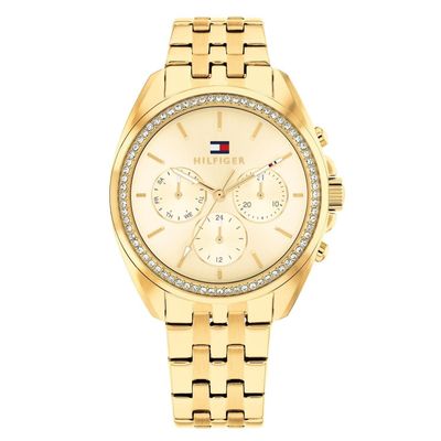 Tommy Hilfiger 36mm Yellow Gold Plated Ladies Watch