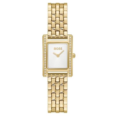 Boss Lucy Precious 26mm Yellow Gold Tone Crystal Ladies Watch