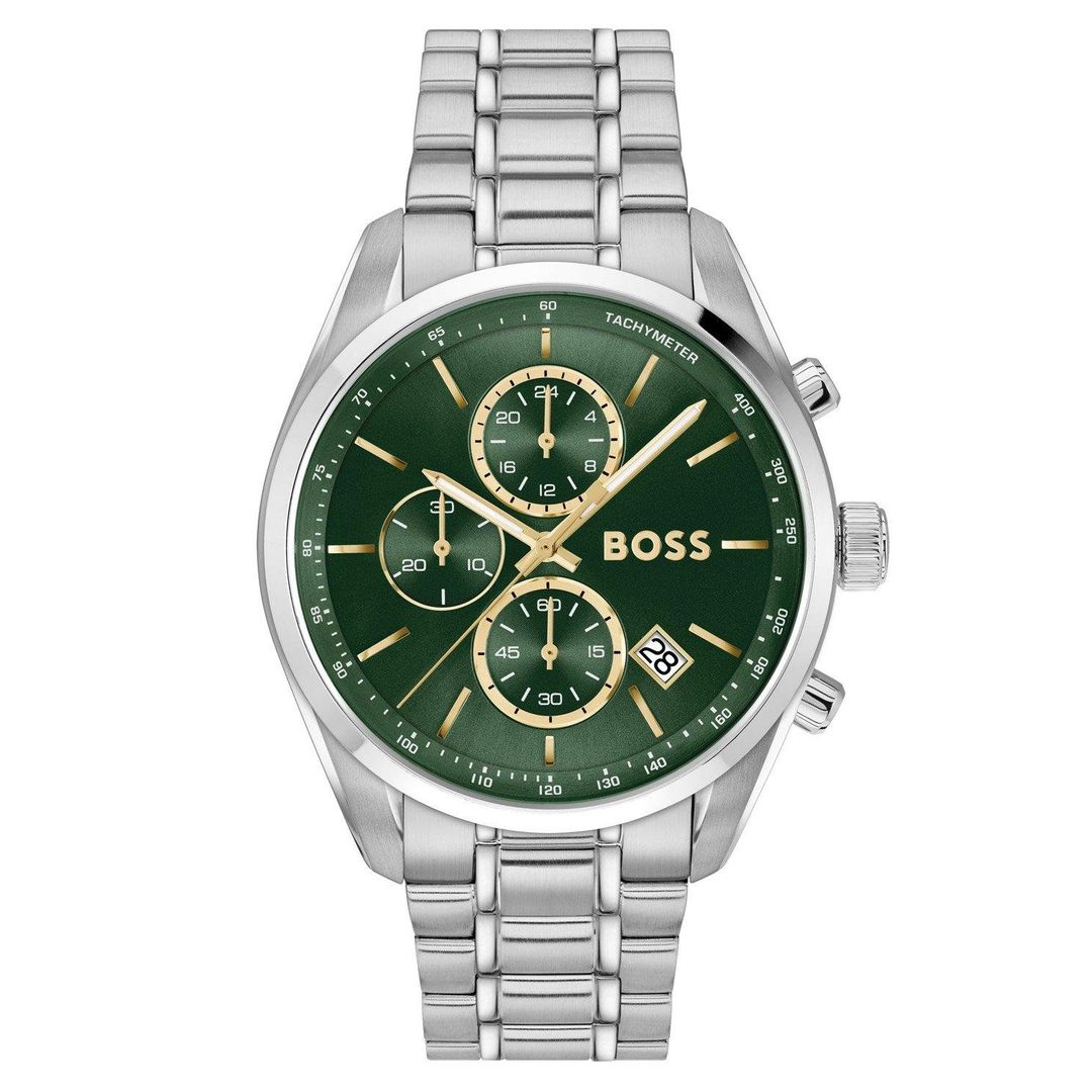 Boss Grand Prix 44.5mm Stainless Steel Chronograph Men's Watch - Image 1