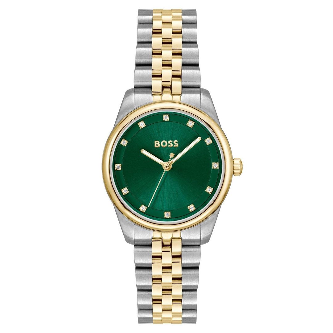 Boss Graceful Precious 32mm Stainless Steel and Yellow Gold Tone Ladies Watch - Image 1