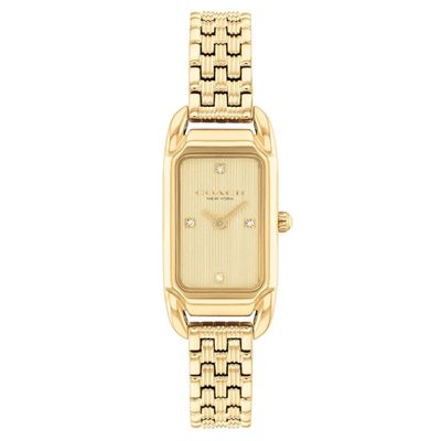 Coach Cadie 28.5mm Yellow Gold Tone Ladies Watch