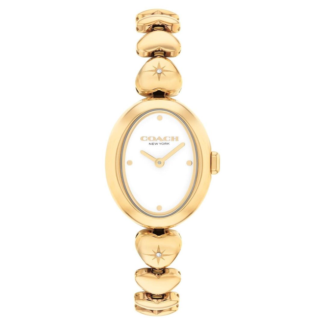 Coach Ladies Sammy Gold Tone Heart Bracelet Strap Watch 14504638 - Image 1