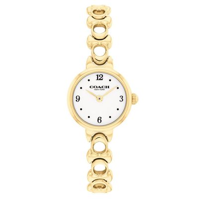 Coach Iris 22mm Yellow Gold Tone Ladies Watch