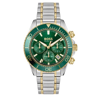 Boss Sealiner 44mm Stainless Steel and Yellow Gold Tone Chronograph Men's Watch