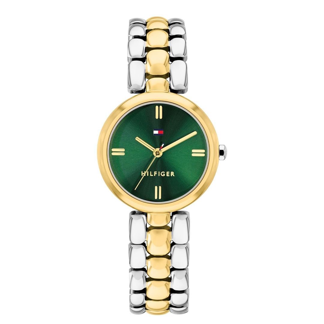 Tommy Hilfiger 26mm Stainless Steel and Yellow Gold Plated Ladies Watch - Image 1