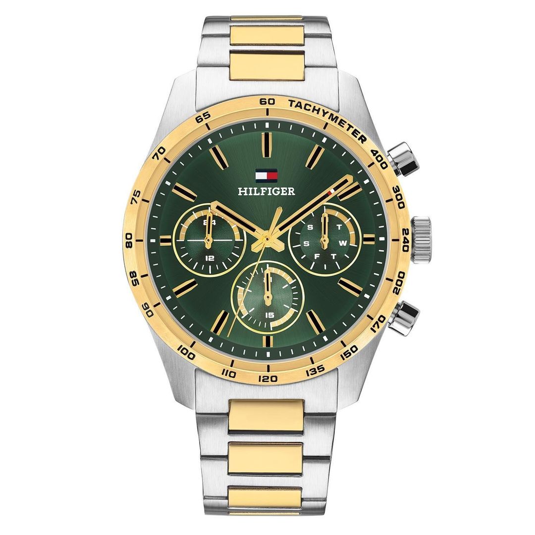 Tommy Hilfiger 42mm Stainless Steel and Yellow Gold Plated Men's Watch - Image 1