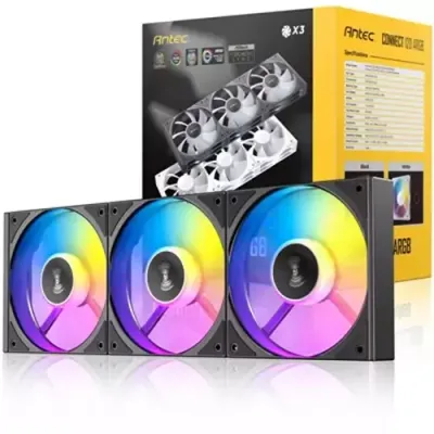 Antec C120 ARGB Computer case Fan 12 cm Black 3 pc(s) - Thumbnail 2