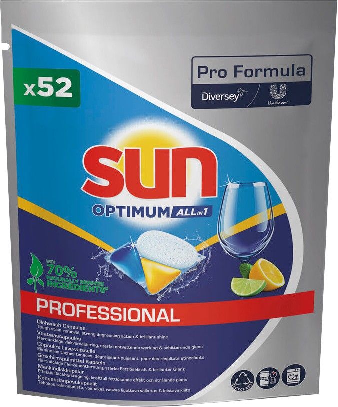 Sun Professional Formula Optimum All In One Dishwasher Capsules Pack of 52 101109462 - Image 1